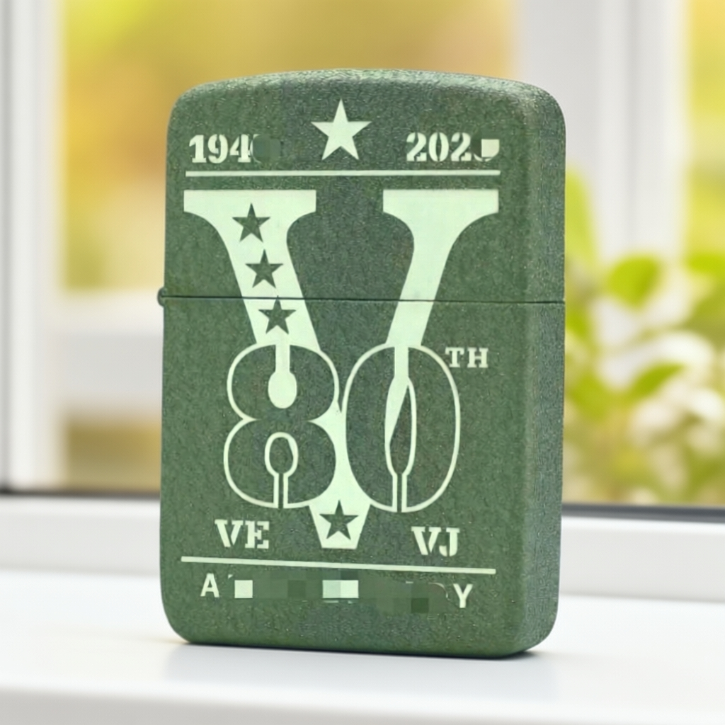ZIPPO打火机正品80周年收藏限量版1941绿裂漆46949钢机MBJ1