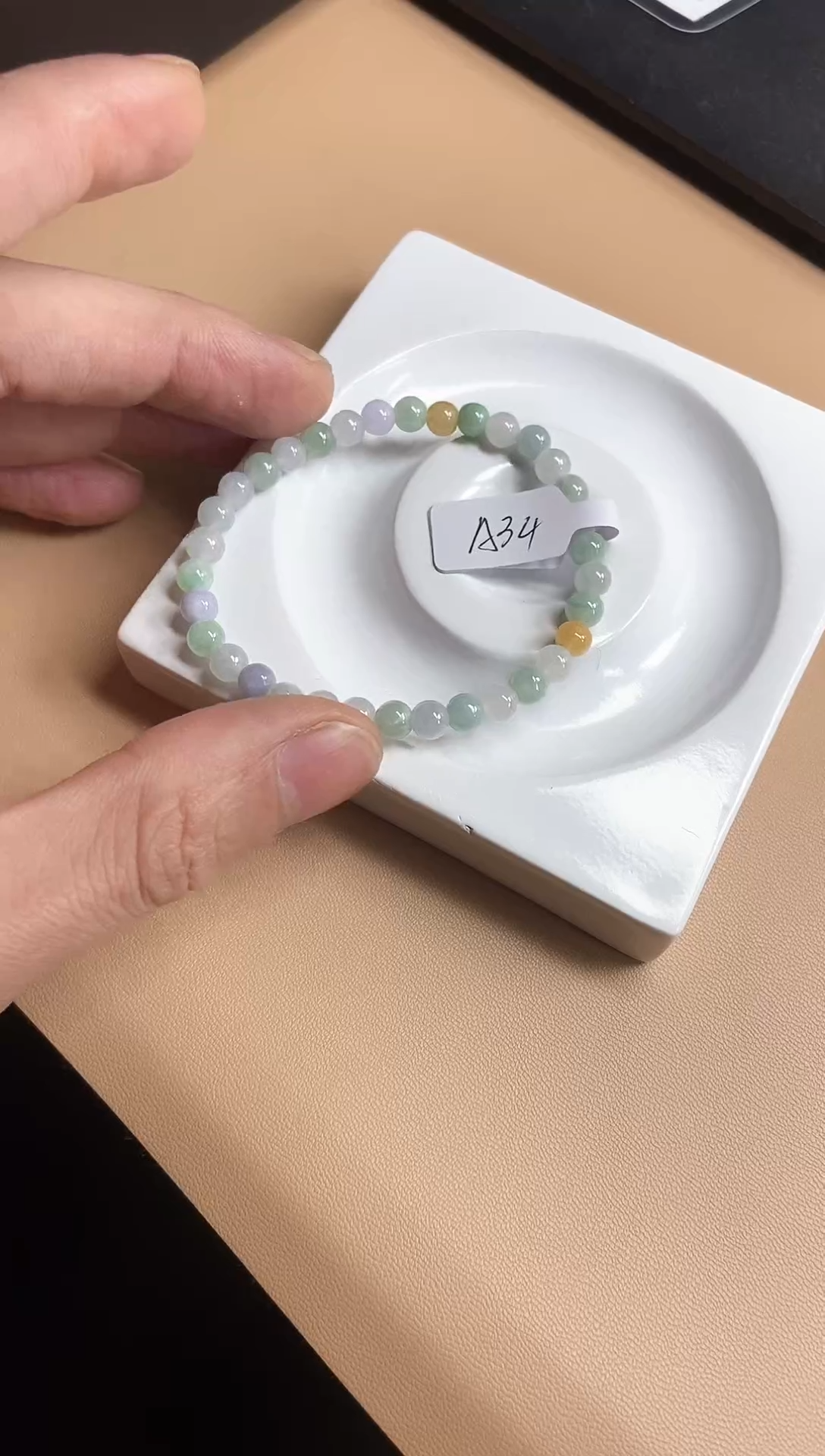 【闪购商品】翡翠手串未镶嵌天然翡翠A货手串A34