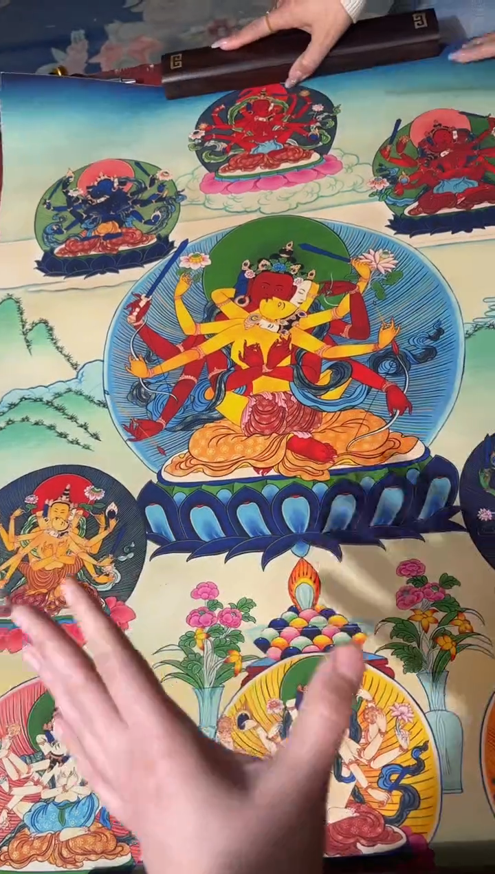 卷轴画龙妹唐卡直播tk16
