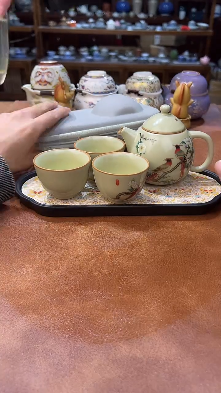 真的很便宜会开片的旅行茶具