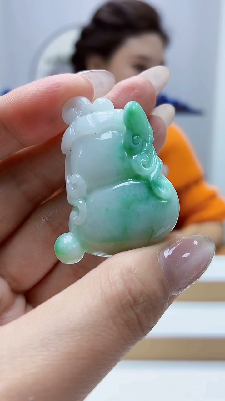 未镶嵌定制翡翠4829MM-毛货挂件44