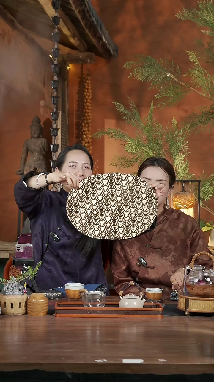 【闪购商品】垫朴意凡器 圆形茶垫扇形