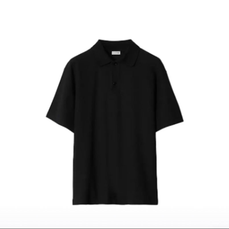 未使用 BURBERRY/博柏利 纯色正面纽扣休闲短袖Polo衫 男款