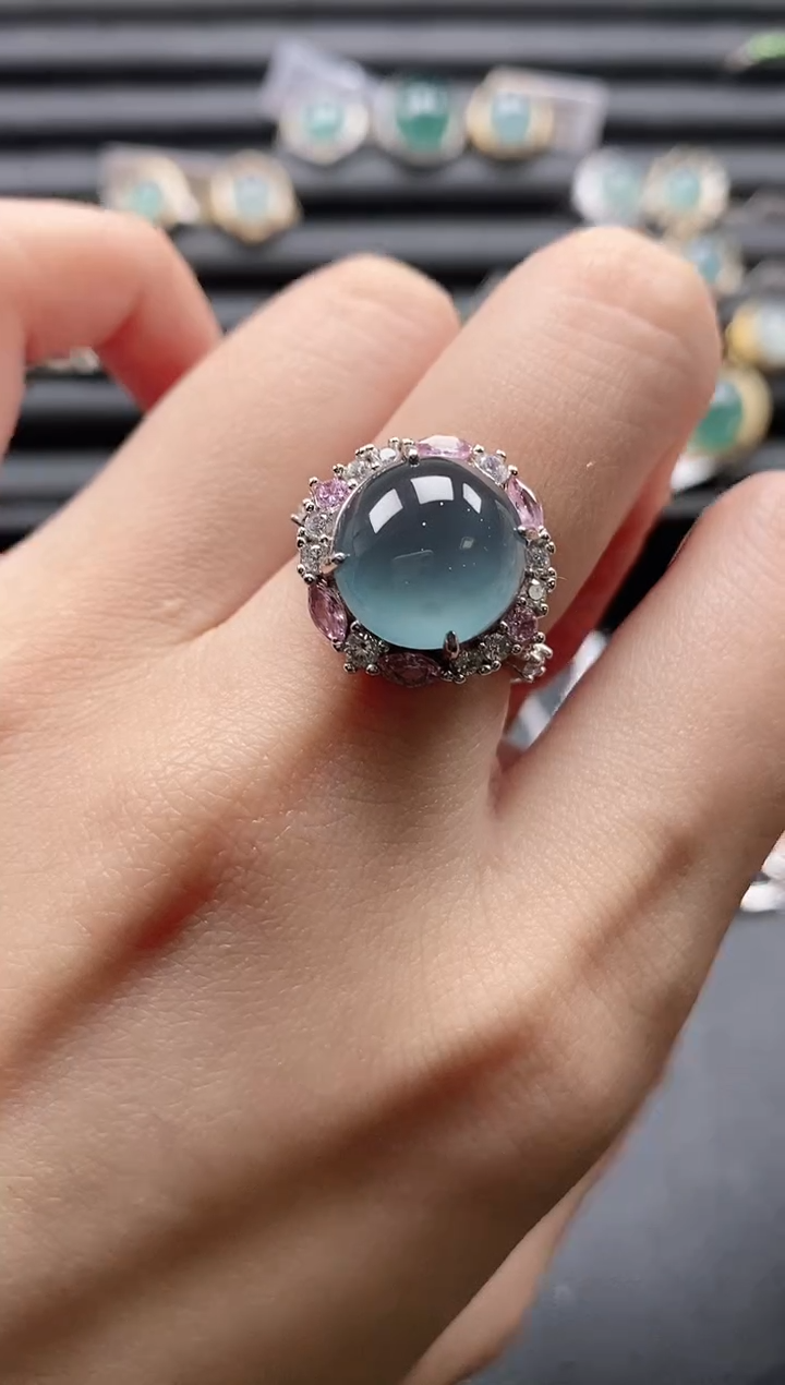 【闪购商品】翡翠戒指银S925镶嵌11111