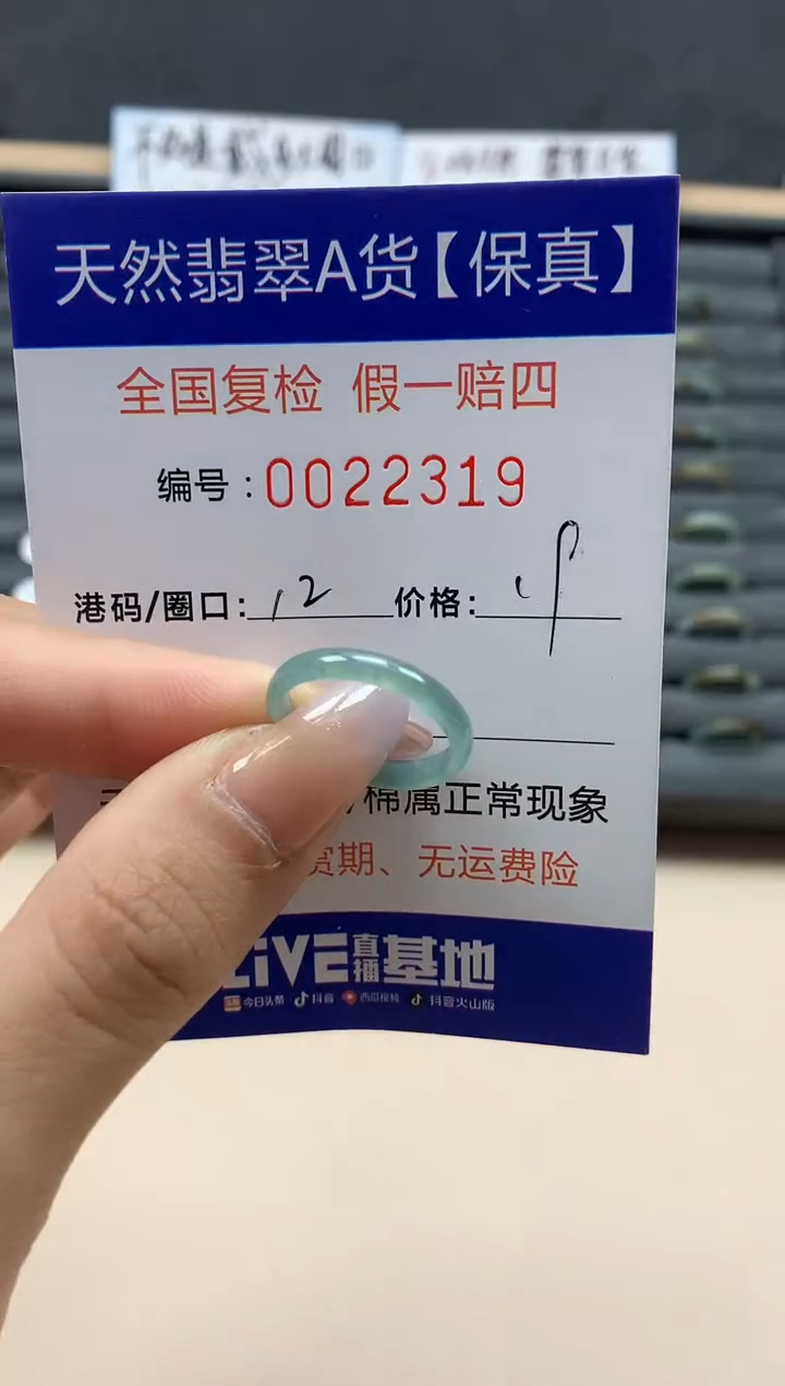 【闪购商品】翡翠戒指未镶嵌天然22319