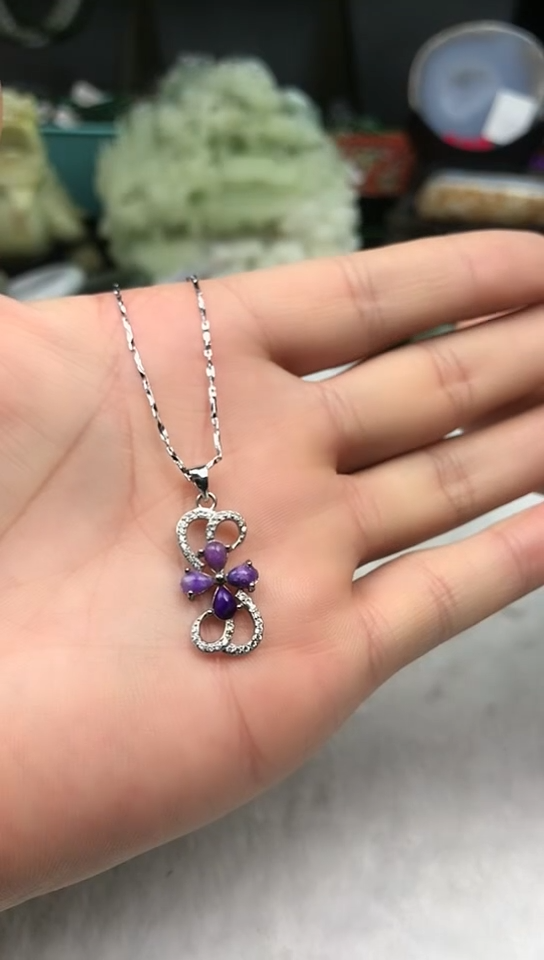 【闪购商品】苏纪石（舒俱来）吊坠(赠链)银S925镶嵌吊坠