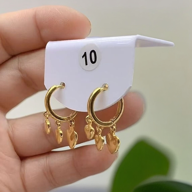 钛钢耳饰 日韩原创设计金色时尚耳环精致耳饰耳圈珠宝素款饰品