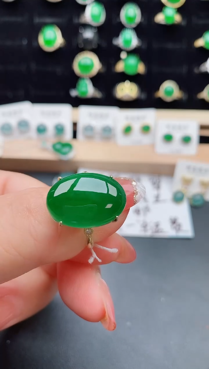 【闪购商品】翡翠戒指银S925镶嵌50800