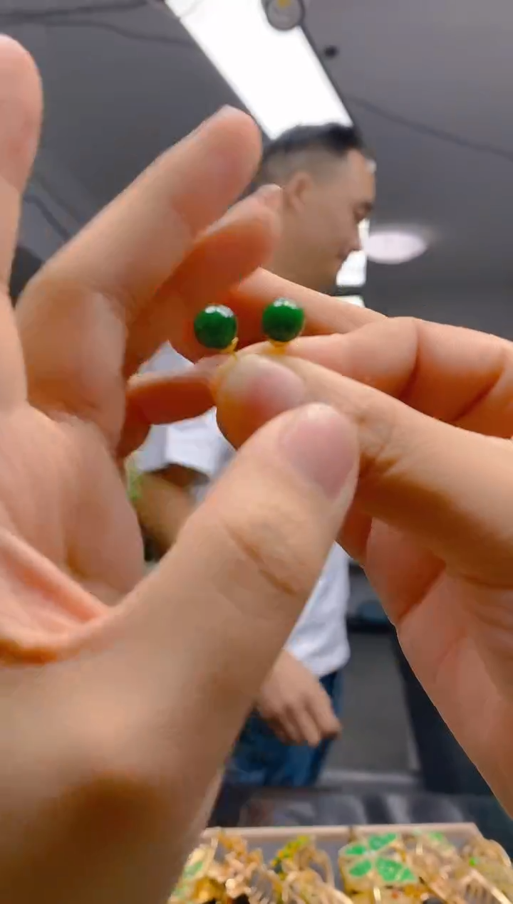 【闪购商品】翡翠耳饰合金0348翡翠耳钉