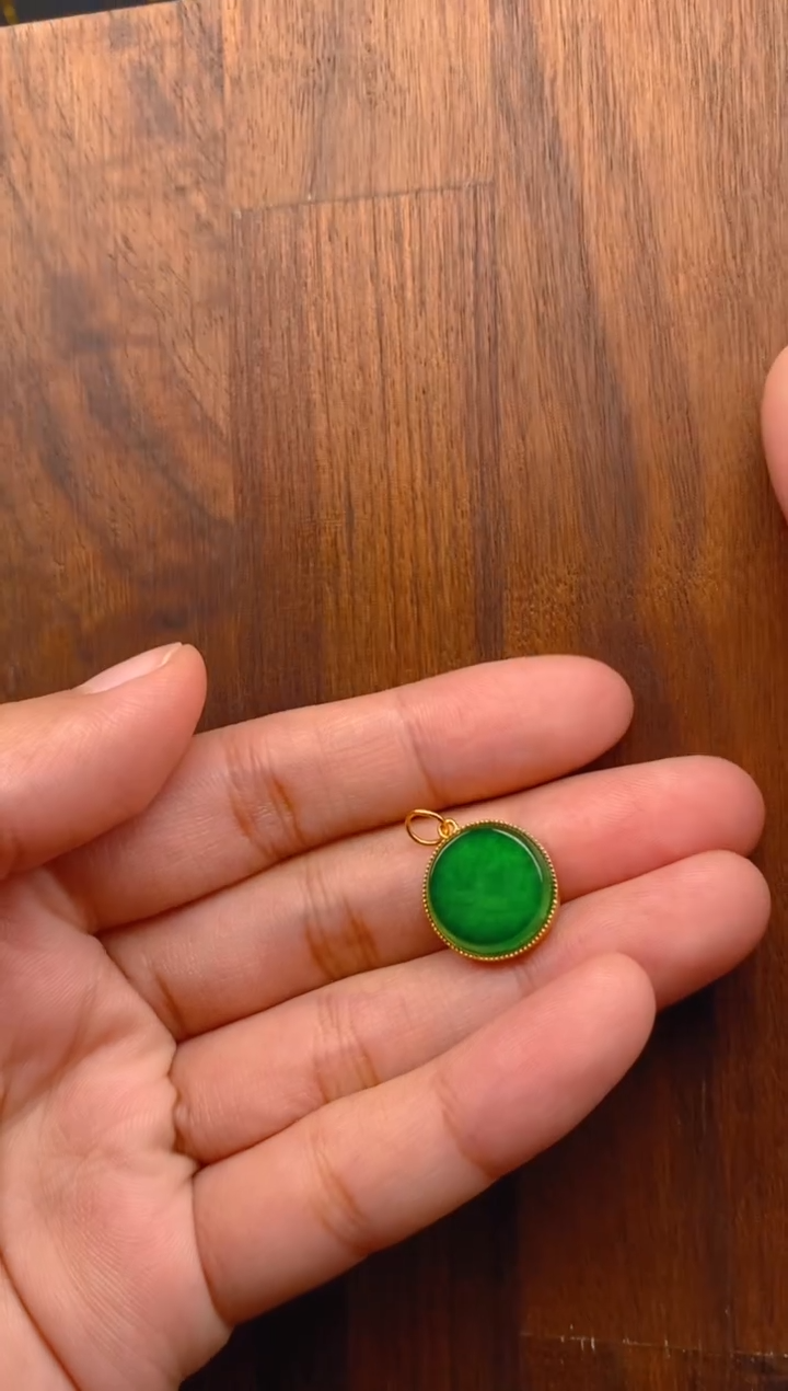 【闪购商品】翡翠吊坠(不含链)银S925镶嵌无事牌
