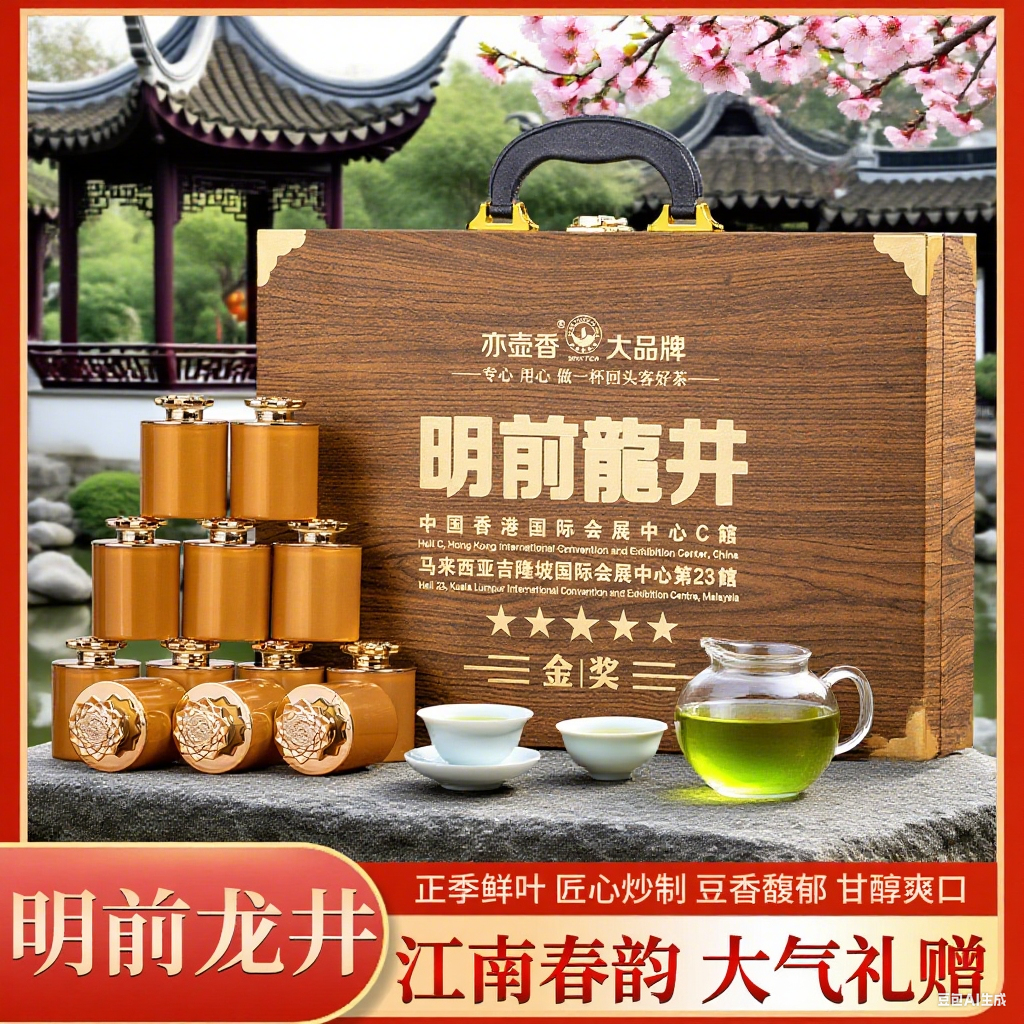 【国际会展】马来西亚-明前手工龙井-核心原产地-400克高端礼盒装