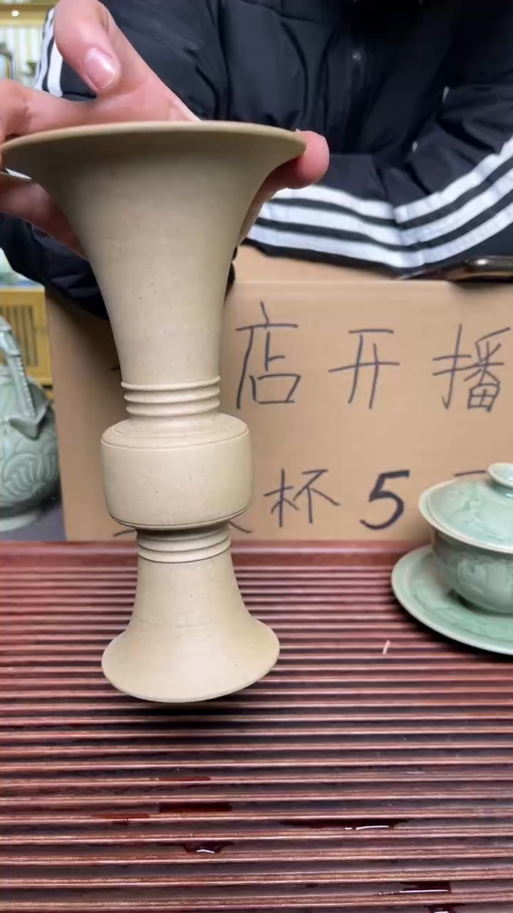 【闪购商品】摆件耀州窑素面花觚