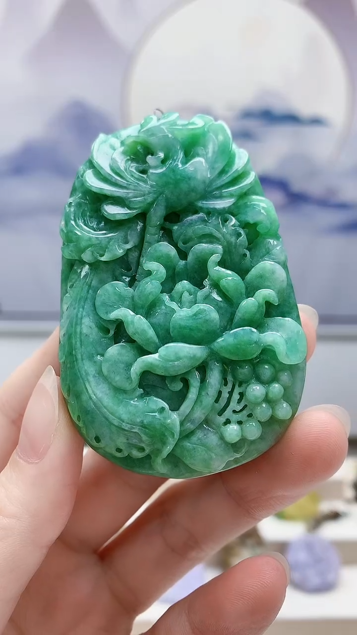 未镶嵌定制翡翠5160ry-毛货挂件77