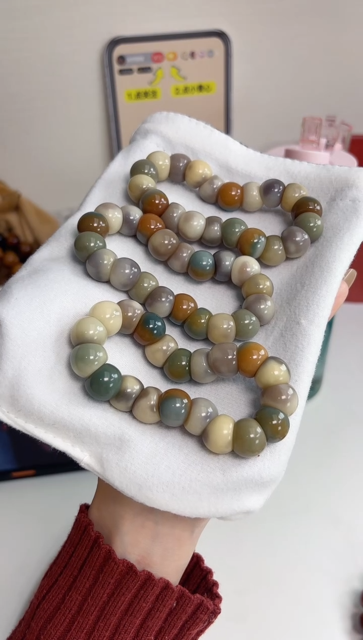 手串菩提根/象牙果沐a64桂花甜糕玉化蒜瓣14mm手串