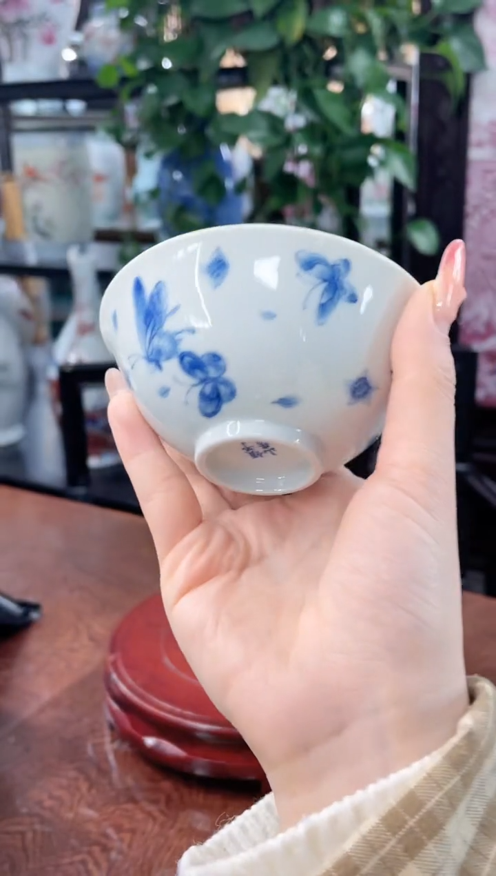 【闪购商品】039陶瓷供应链青花蝶恋花主人杯