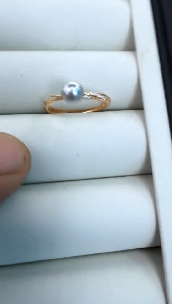 【闪购商品】海水珍珠戒指银S925镶嵌戒指
