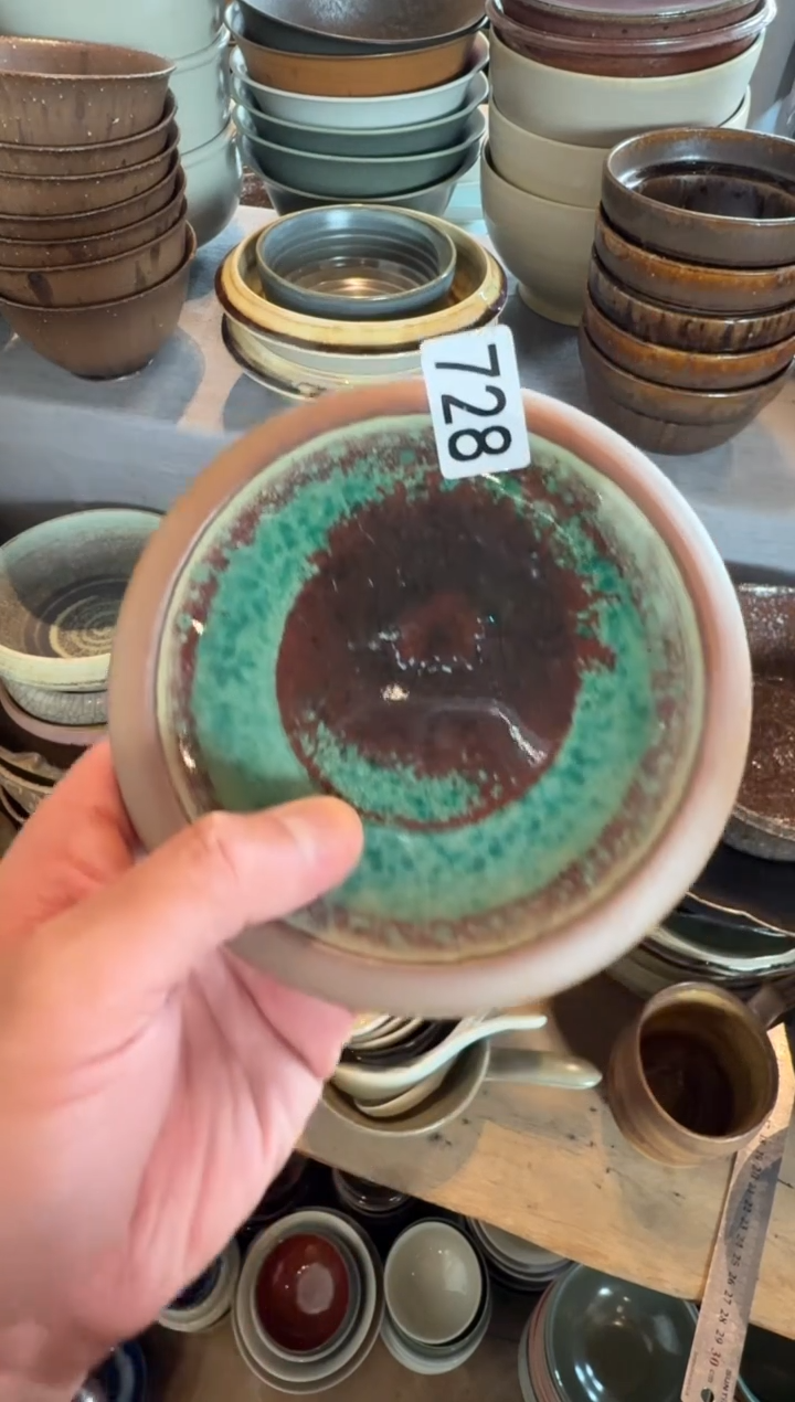 瓷728   微瑕玻化绿壶承1个