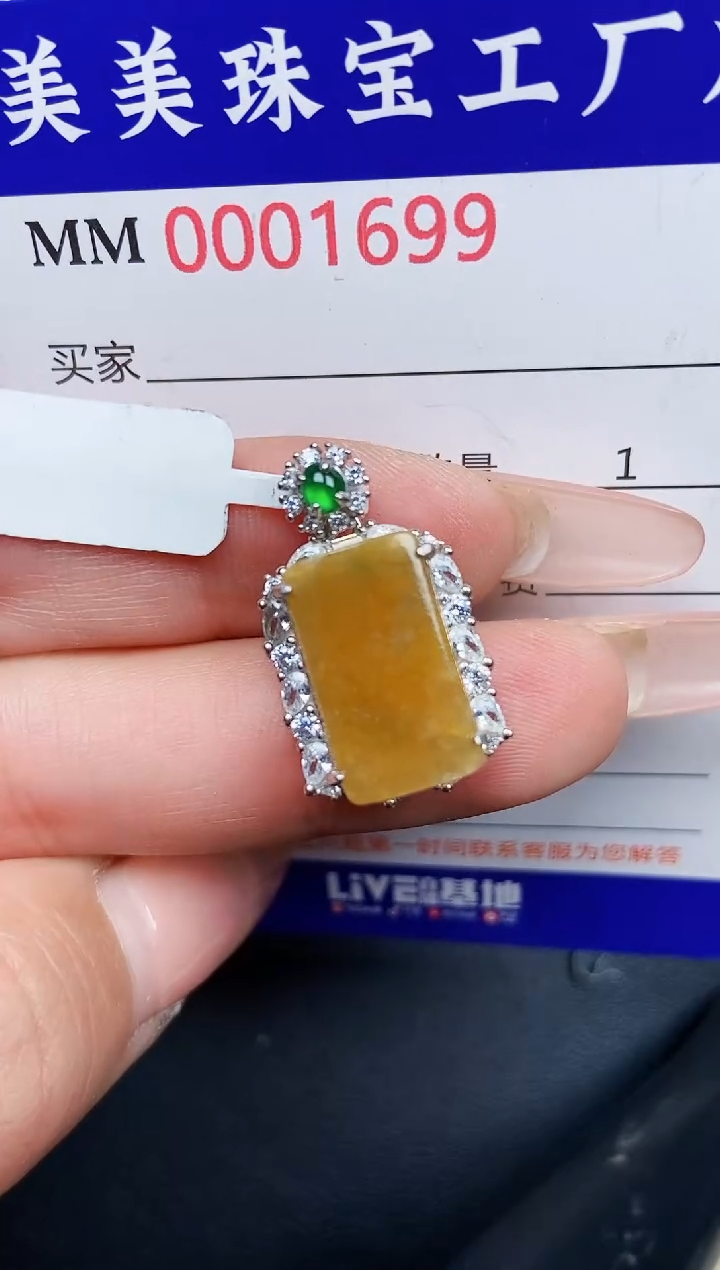 【闪购商品】翡翠颈饰银S925镶嵌1699