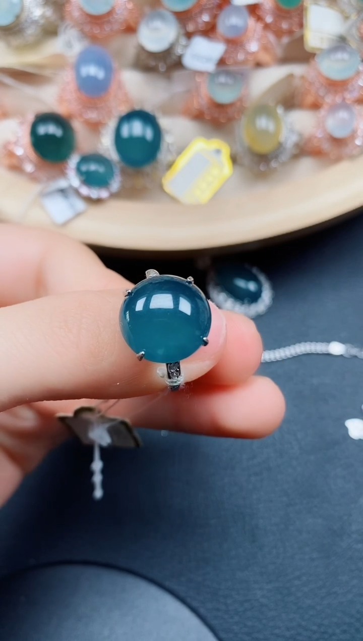 【闪购商品】翡翠戒指银S925镶嵌翡翠