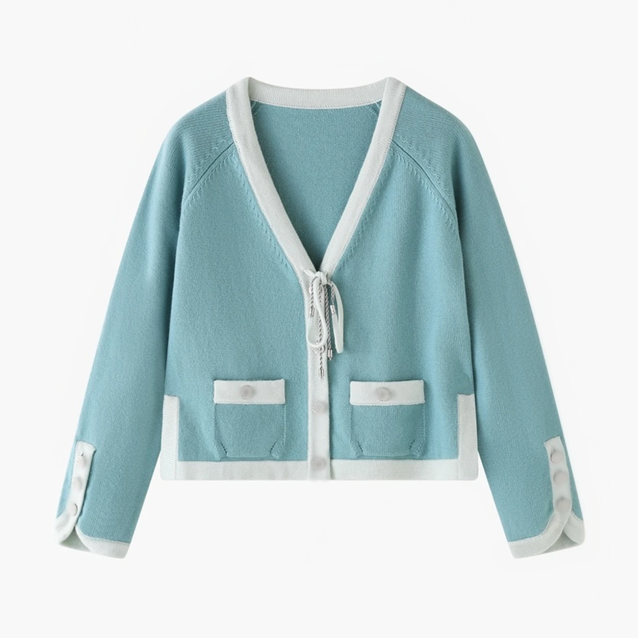 KUNGE-2025秋季新款开衫针织小香风短外套-006