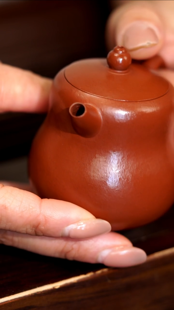 茶壶紫砂朱泥小葫芦壶100cc左右