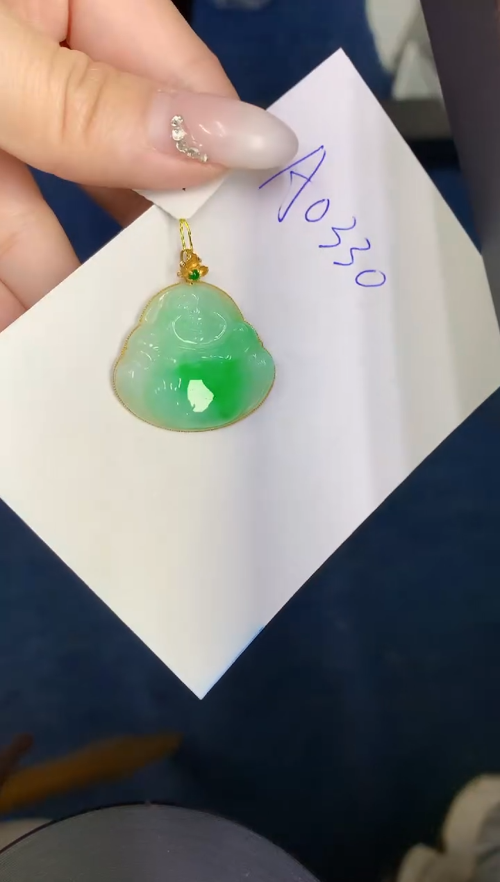 【闪购商品】翡翠颈饰18K金镶嵌00000000000