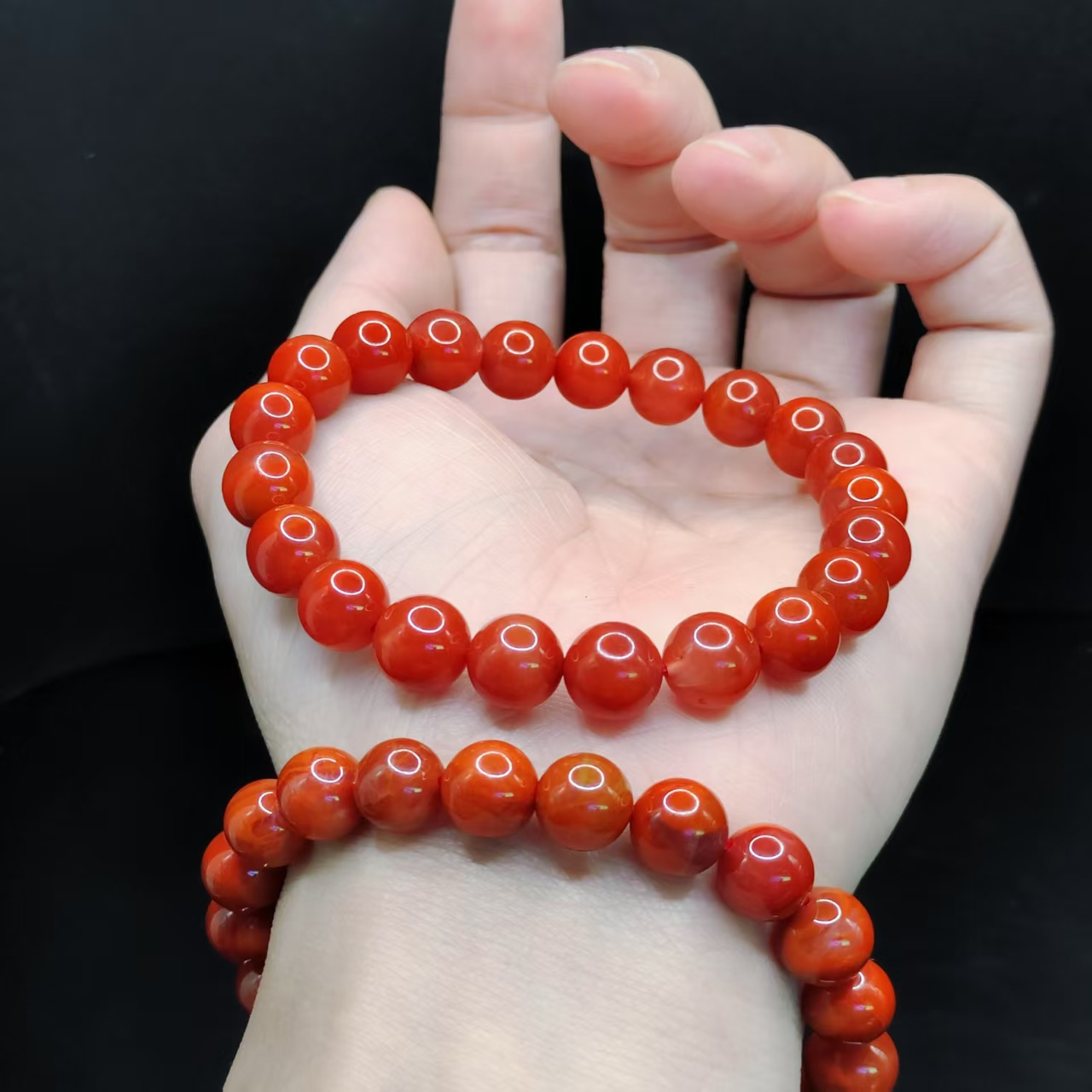 【康康严选】南红单圈手串Z2【多样性发其一】约9mm