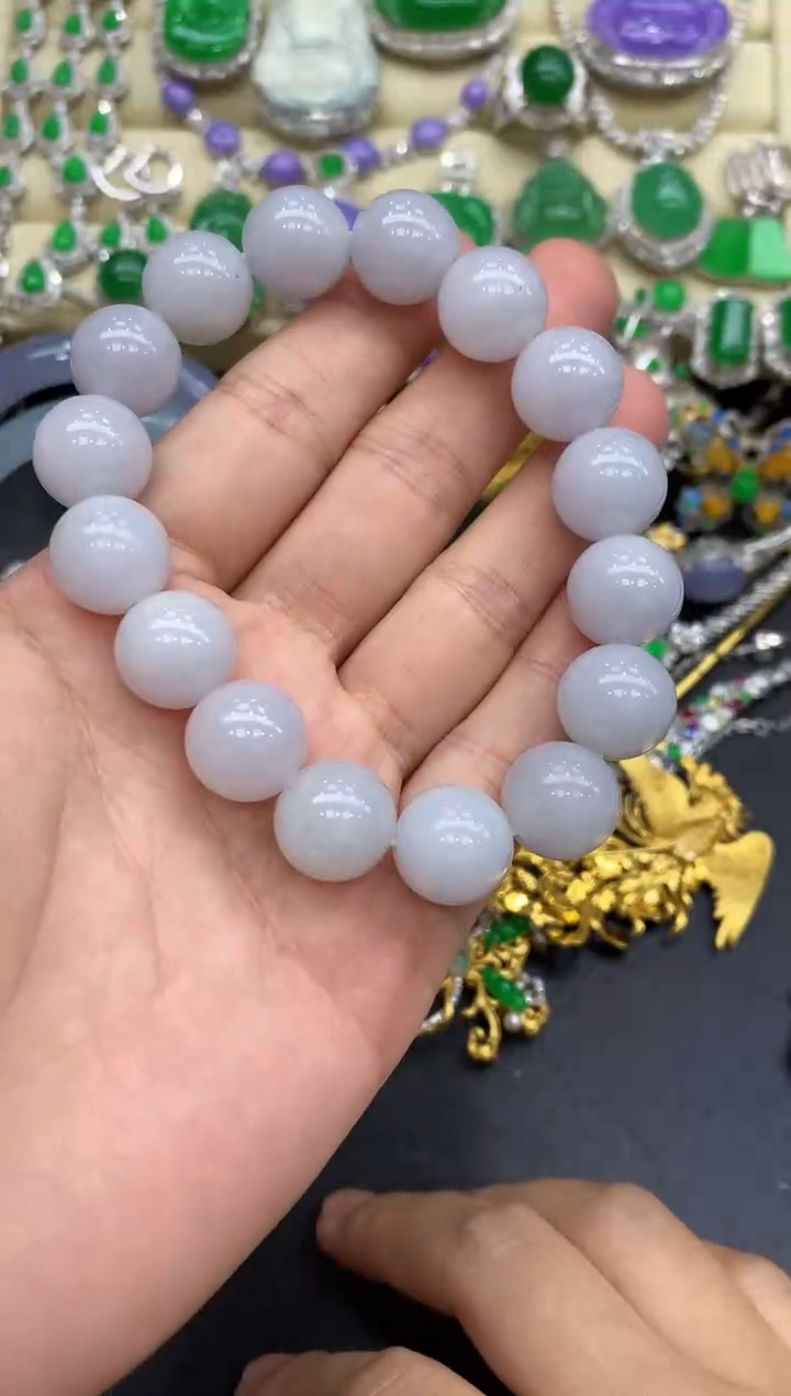 未镶嵌手串翡翠385-中国好珍宝