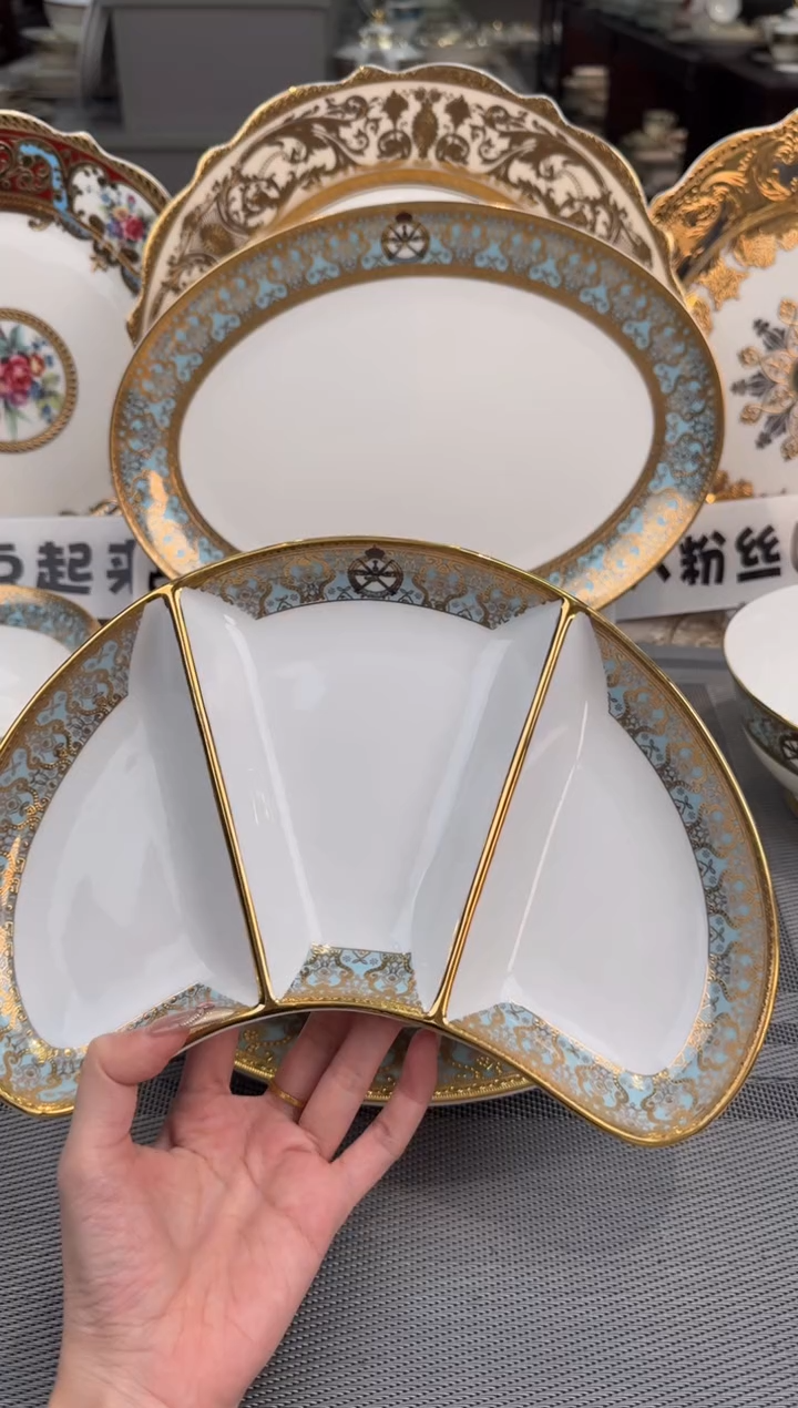 【闪购商品】瓷片3格点心盘福利价正品