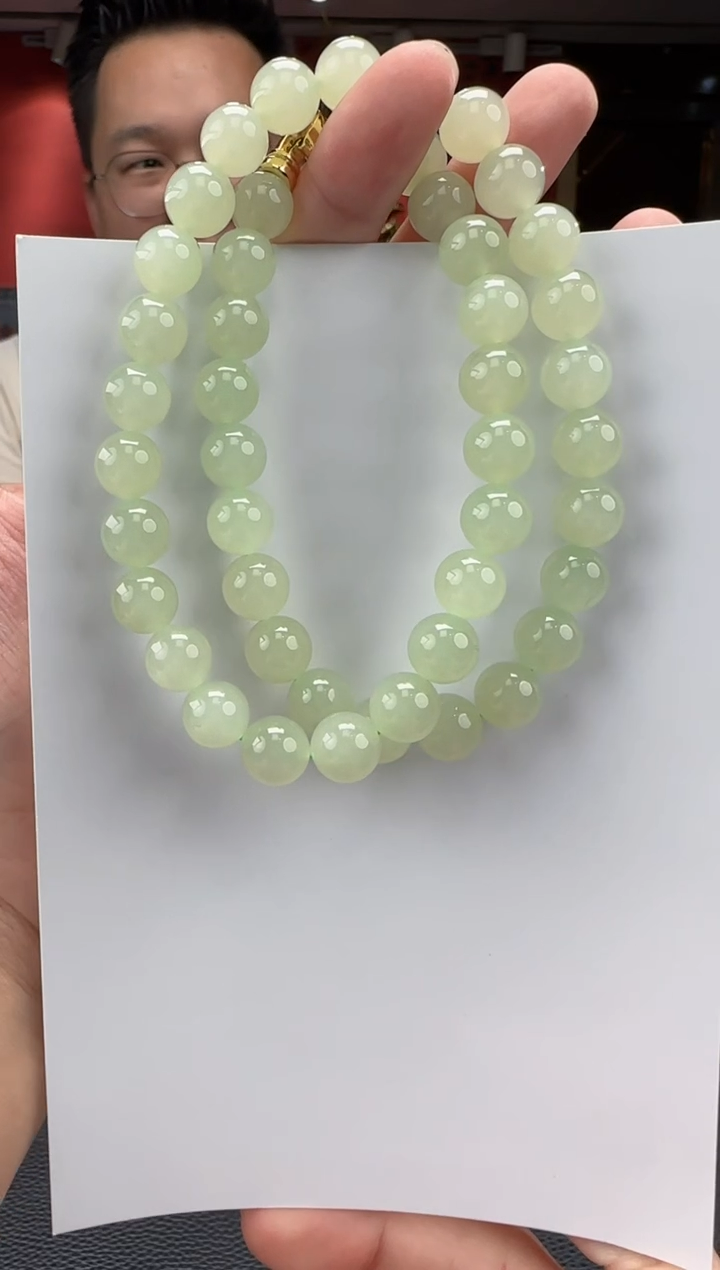 和田玉未镶嵌颈饰高冰晴妈妈链卡10