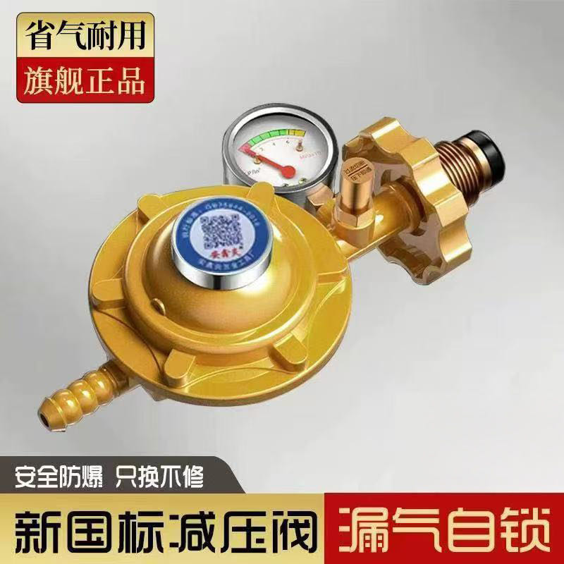 家用液化气减压阀燃气管省气阀减压阀漏气自锁减压阀 颜色随机发