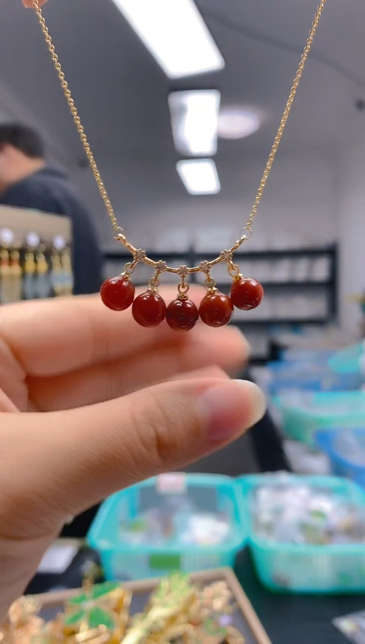 【闪购商品】翡翠耳饰合金071翡翠锁骨链