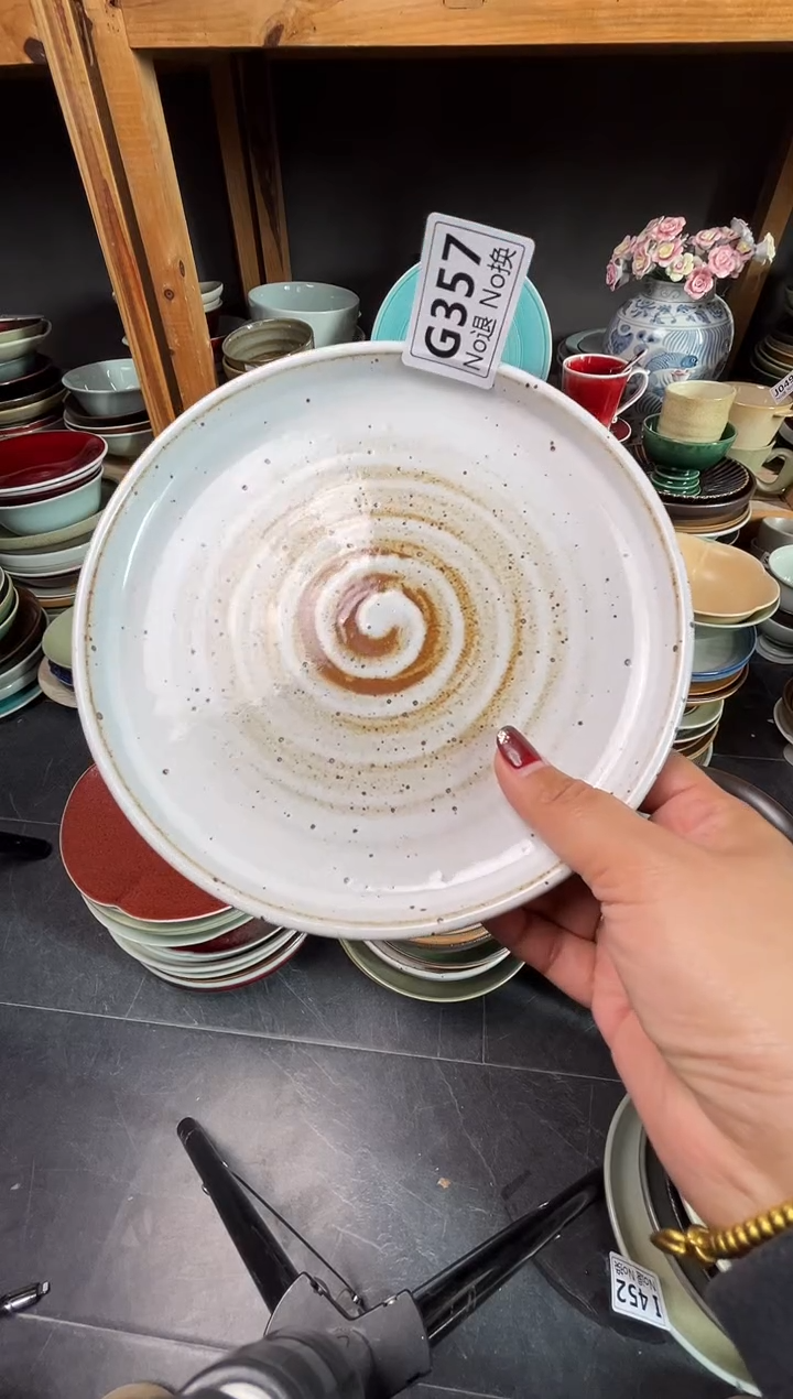 瓷片克***阿g357白麻点立边碟福利