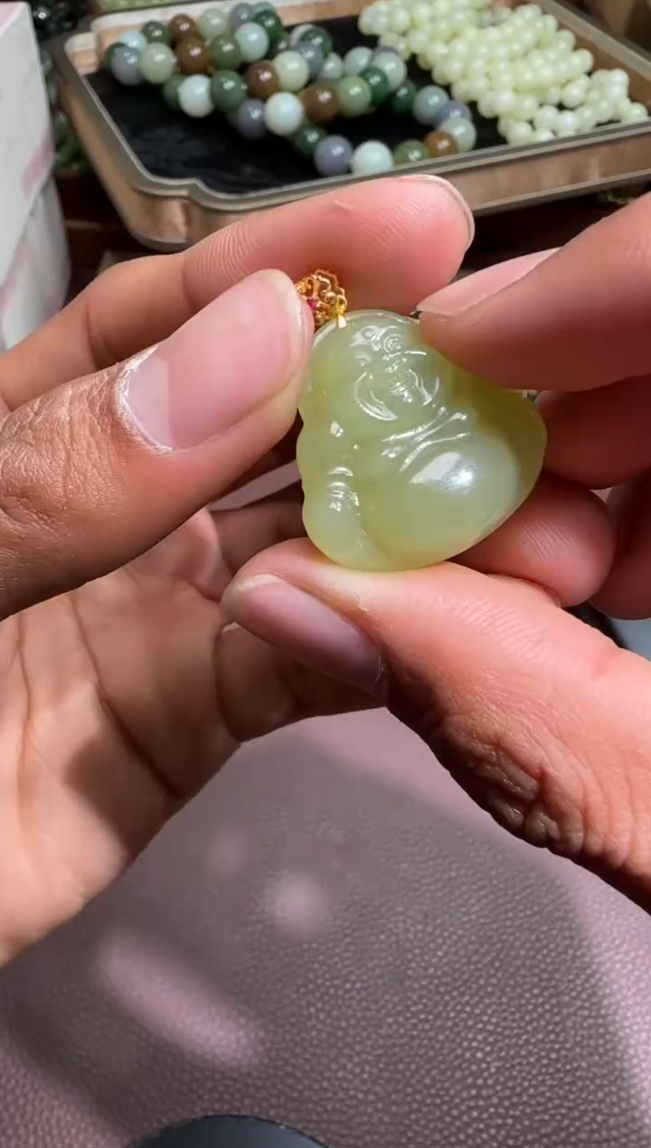 【闪购商品】和田玉【钰115GH】2518K金镶嵌9005