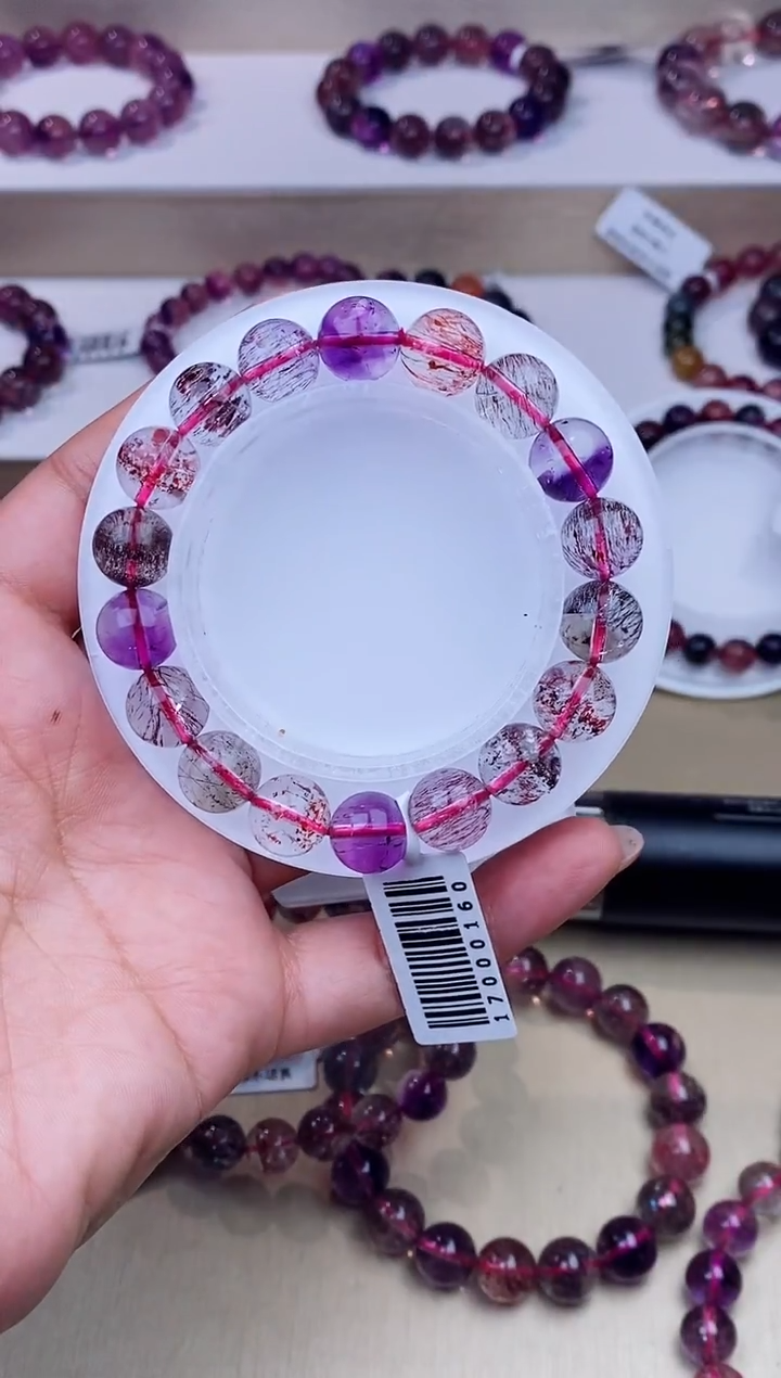 未镶嵌手链水晶黑加仑超七10m+