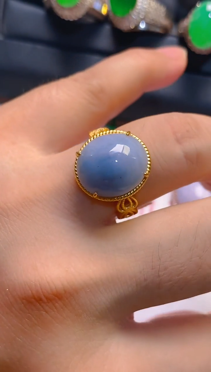 翡翠银S925镶嵌耳饰天然