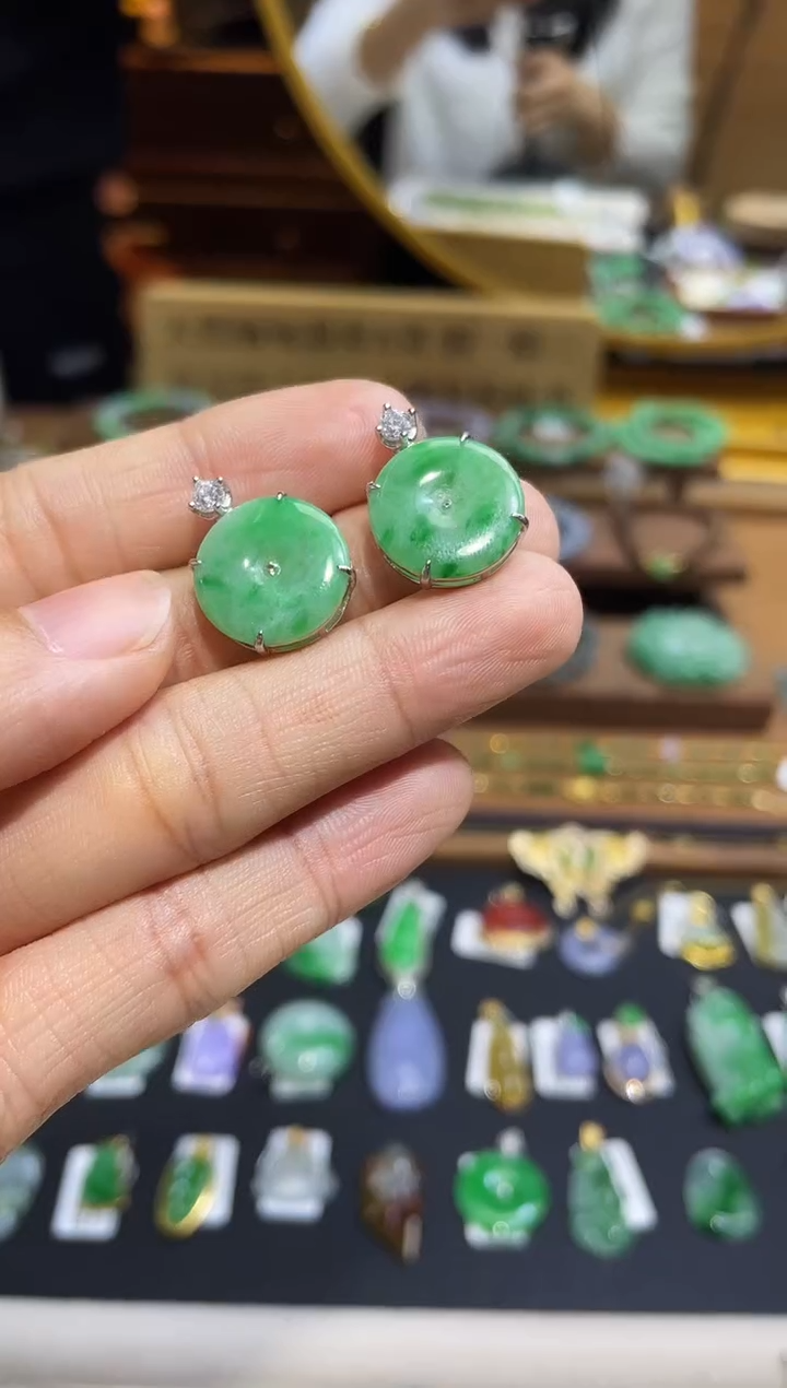 颈饰未镶嵌翡翠平安扣  多样性发货 发其一