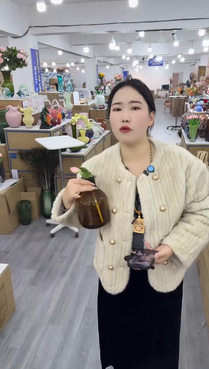 【闪购商品】琉璃静姐花器L-花瓶品28