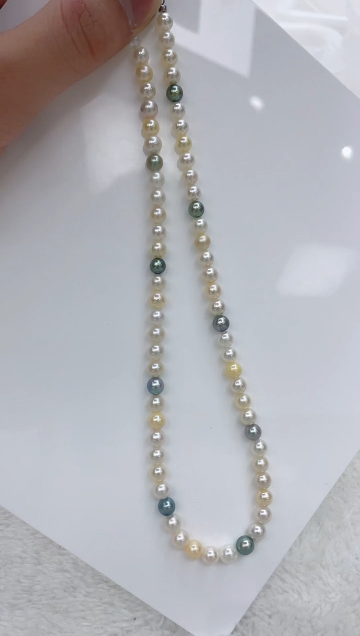 【闪购商品】海水珍珠颈饰银S925镶嵌海水珍珠项链