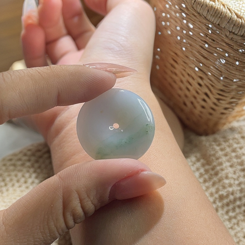 定制翡翠未镶嵌福利平安扣