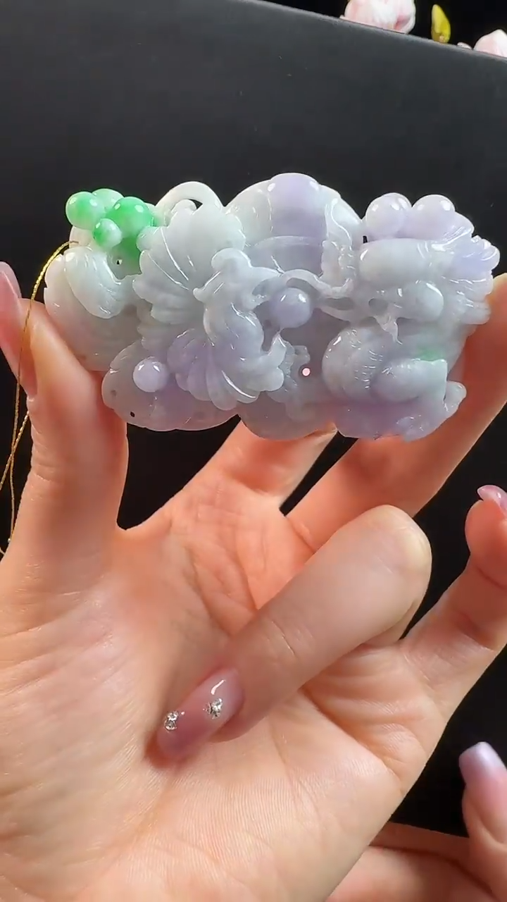 颈饰未镶嵌翡翠龙凤·对牌·