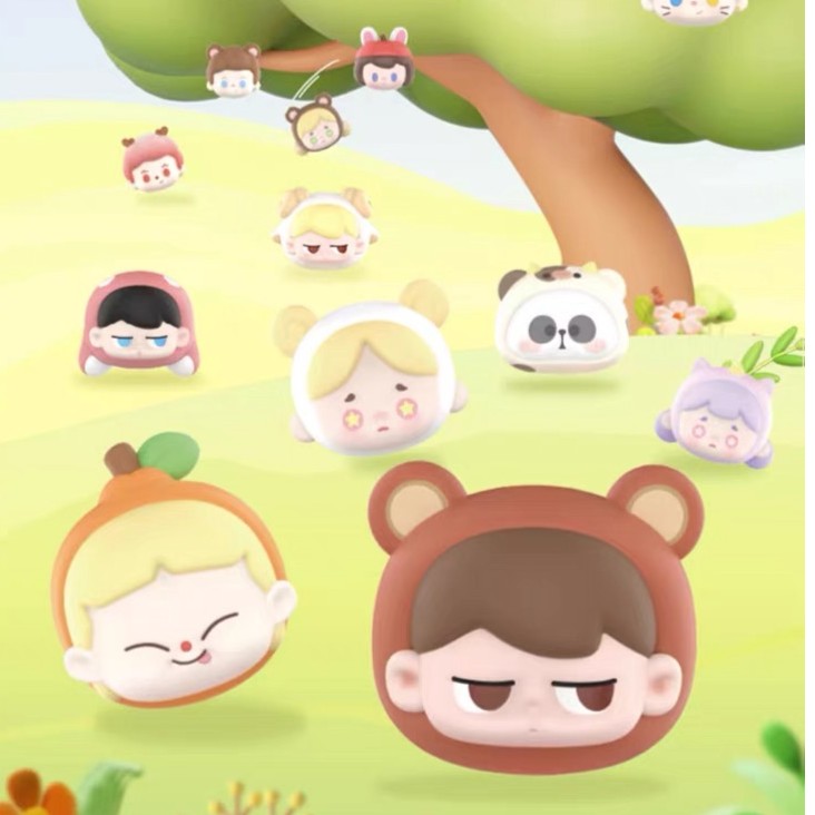 拆盒（小小果乐园贴贴乐）潮玩盲盒手办带磁性桌面汽车摆件生日礼物