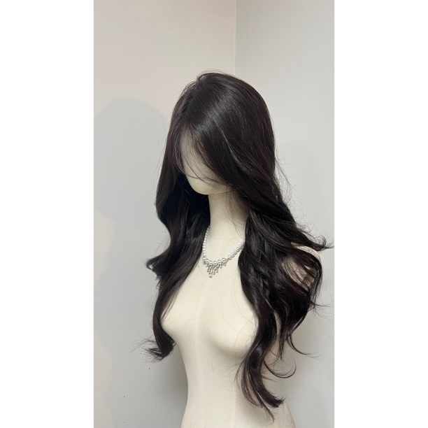 小热迪专属天蝎座2.0黑茶大波浪进口发丝随意分缝发65厘米。