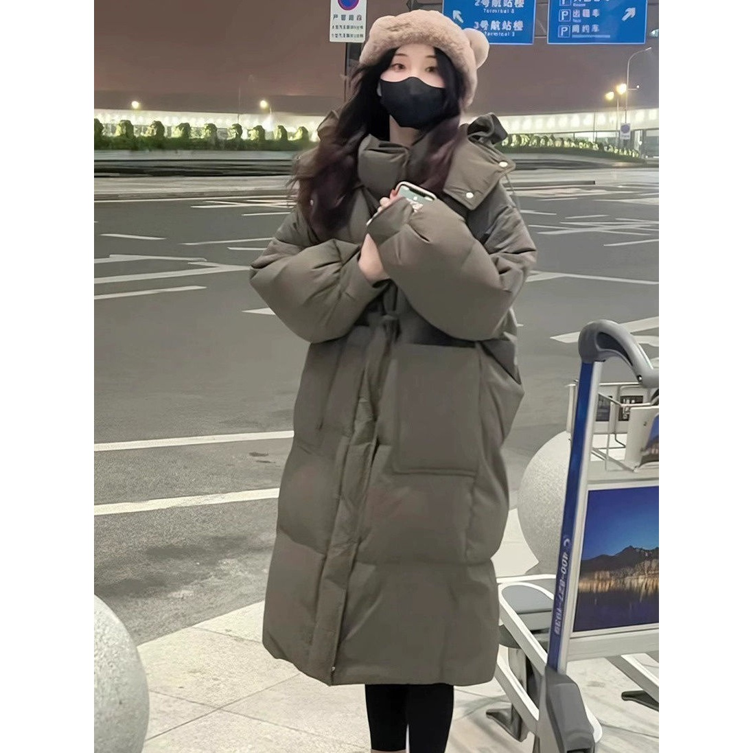 波司澄加厚羽绒服女中长款冬小个子袄过膝韩系高级感东大门小众衣