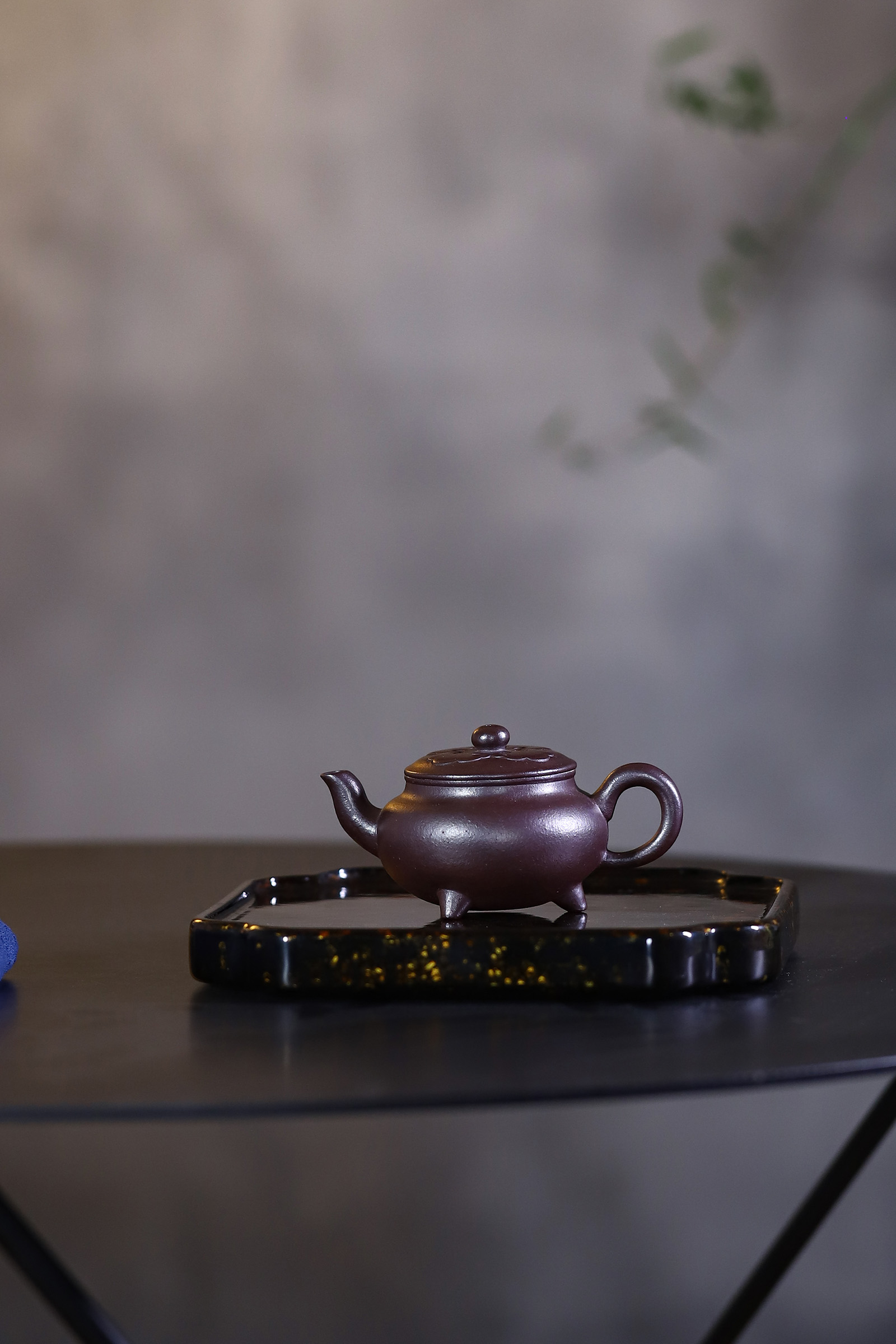 纯石红大彬如意紫砂壶