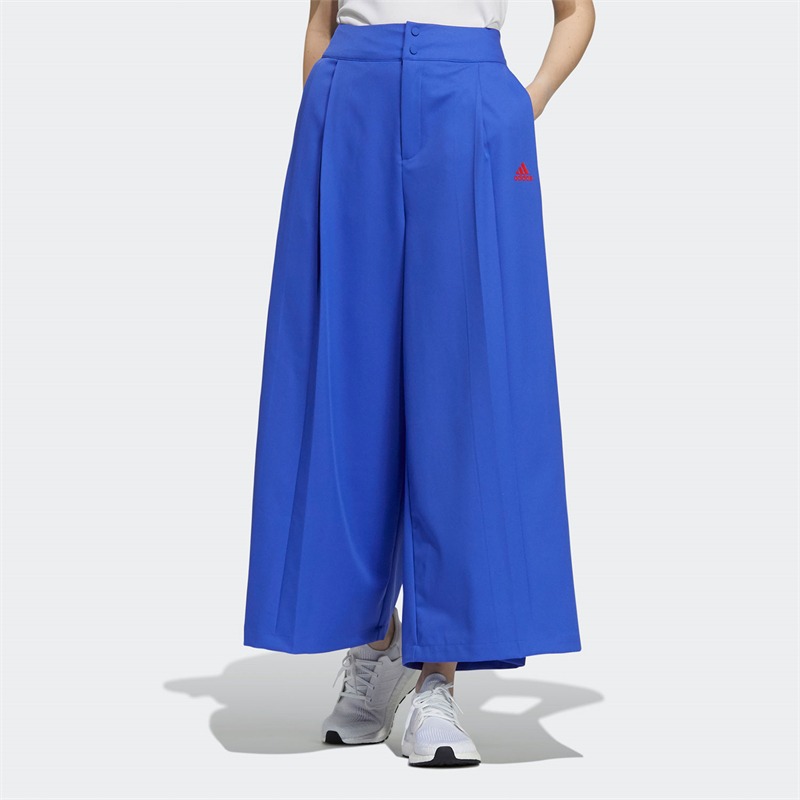 Adidas/阿迪达斯经典PLEAT PT女子休闲运动宽松透气阔腿裤 H09686