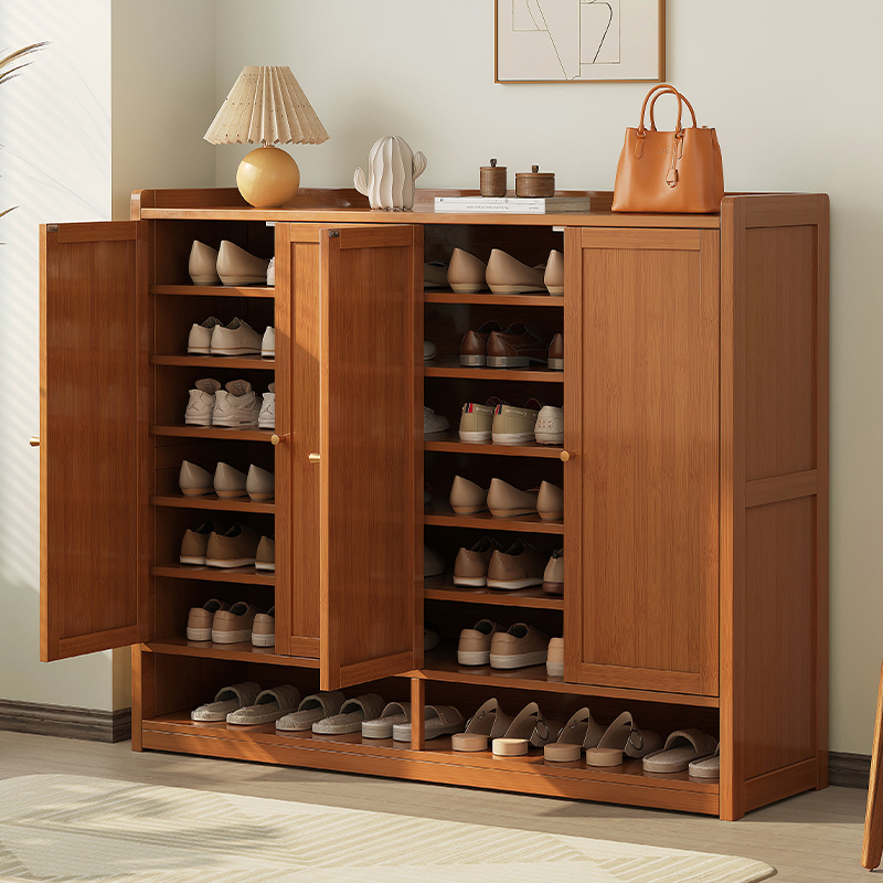 家用门口鞋柜全实木门板新款爆款收纳多层大容量防尘鞋架