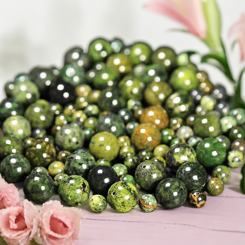 非金属仿珍珠手链 纯天然西藏林芝药王石散珠8mm圆珠diy文玩配珠