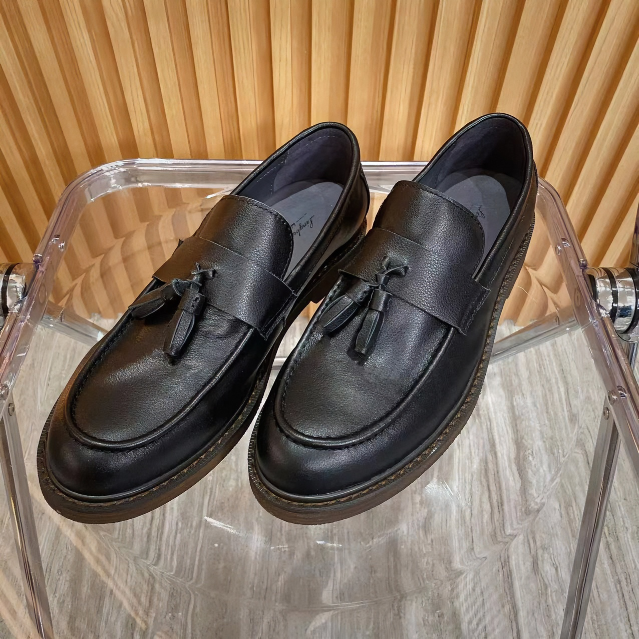 春夏新款男士英伦风简约轻奢真皮软底一脚蹬乐福鞋豆豆鞋皮鞋2067