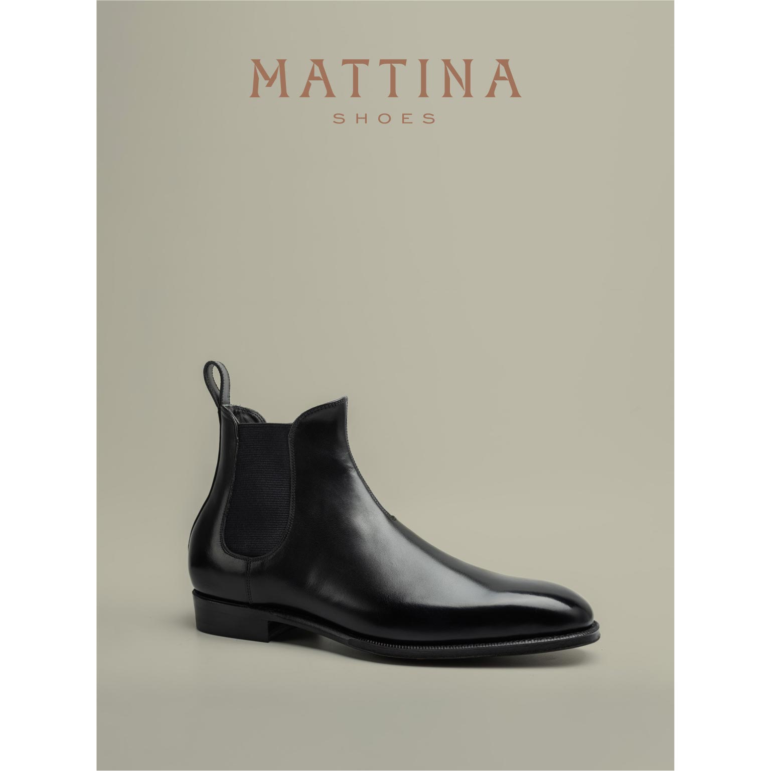 Mattina Liszt Chelsea Boot真皮经典手工固特异冬季黑色切尔西靴